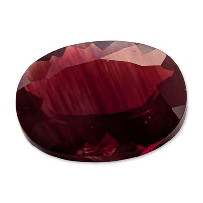 Sale Photo Thumbnail #424: Deep Red Oval Mixed Cut Stone