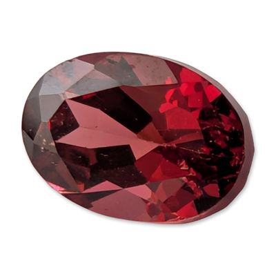 Sale Photo Thumbnail #173: Faceted Purplish Red Oval Rhodolite Garnet Gemstone