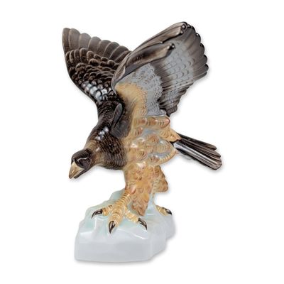 Sale Photo Thumbnail #269: Herend Porcelain by Kripli Gabor Flying Bird of Prey Figurine