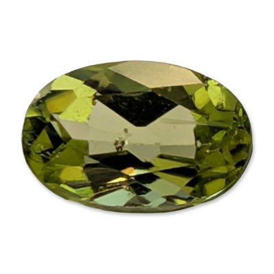Sale Photo Thumbnail #198: Oval Faceted Yellowish Green Peridot