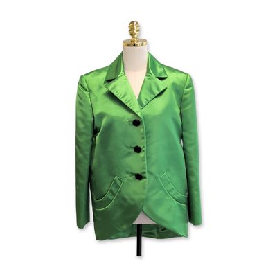 Sale Photo Thumbnail #539: Joan Raines New York Green Polyester Satin Jacket