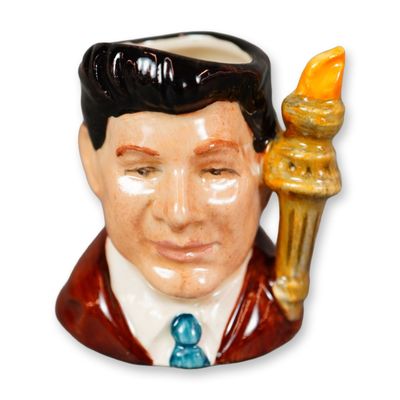 Sale Photo Thumbnail #266: Royal Doulton Prototype Colorway Tiny Character Jug, John F. Kennedy