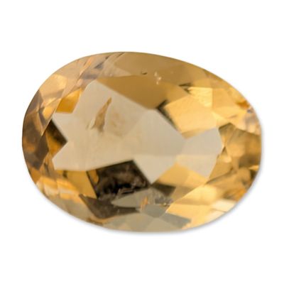Sale Photo Thumbnail #159: Faceted Golden Yellow Oval Citrine Gemstone