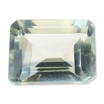 Sale Photo Thumbnail #453: Emerald Cut Pale Greenish-Blue Loose Gemstone