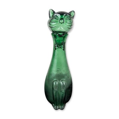 Sale Photo Thumbnail #307: Italian Mid-Century Emerald Green Glass Cat Decanter