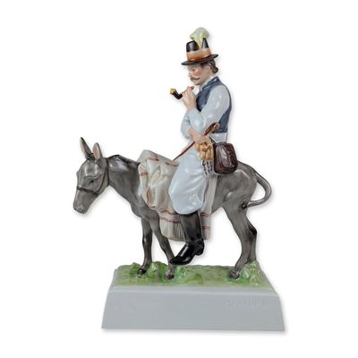 Sale Photo Thumbnail #286: Herend Bela Markup Porcelain Man on Donkey Figurine