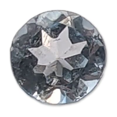 Sale Photo Thumbnail #411: Round Cut Faint Blue Gemstone