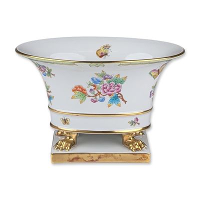 Sale Photo Thumbnail #309: Herend Hungary Porcelain Claw Footed Vase on Stand