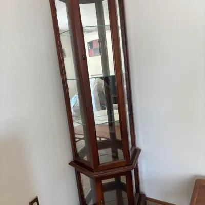 2 Piece Curio Cabinet with Lights