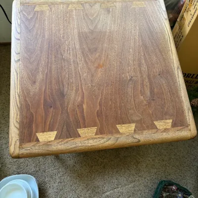 Mid Century Modern Lane "Acclaim" Lamp Table.  Top View. Stamped and Dated.