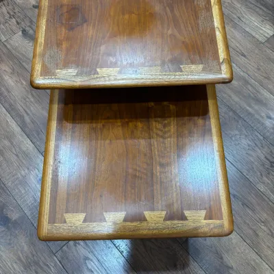 Mid Century Modern Lane "Acclaim" Two Tiered Step End Table.  Stamped and Dated (2).