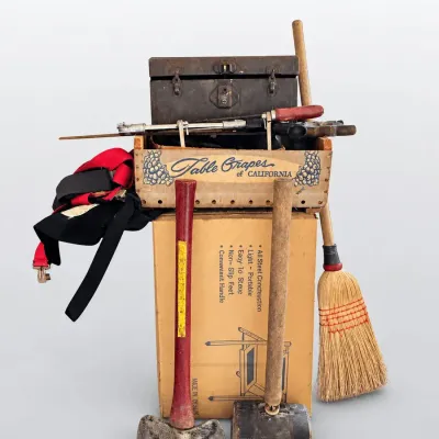 Sunoco Metal Toolbox C-Clamps Saws Sledgehammer and Splitting Maul