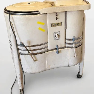 Easy Spindrier Cream Enamel Twin Tub Washing Machine