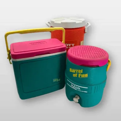 Igloo Legend 24 & Barrel of Fun Coolers, Gott Orange Drinking Water Jug Set