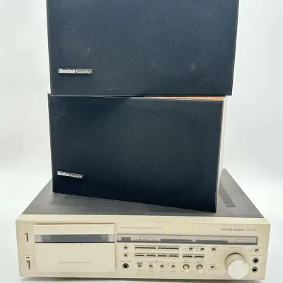 Harman Kardon CD201 Stereo Cassette Deck with Pair of Boston Acoustics A40 Speakers