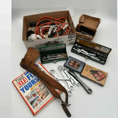 Craftsman & JCPenney Ratcheting Wrenches, S-K Tools Socket Set, Drill Bits, Extension Cords & Time-L