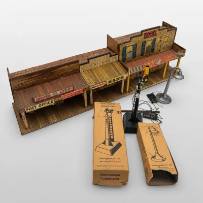 Louis Marx & Co. Vintage Tin Litho Western Town Set