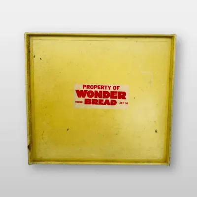 Wonder Bread Ogden July '64 Yellow Bakery Delivery Tray Advertising Sign