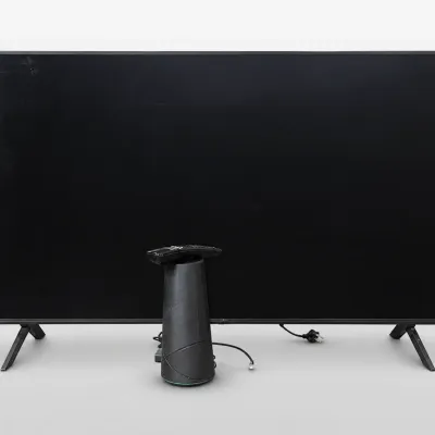 LG 50-Inch Smart TV 50UR9000PUA, Magic Remote & Black Cylindrical Device 