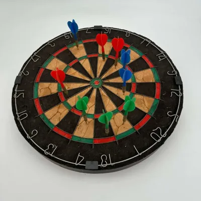 Bristle Dartboard with Assorted Colorful Darts Set