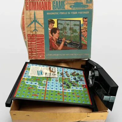 Experience classic tactical gameplay with this vintage Transogram Strategic Command board game compl