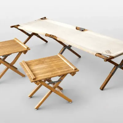 Peerless Folding Furniture Tucker Duck & Rubber Co. Vintage Wooden TV Trays and Stand Set