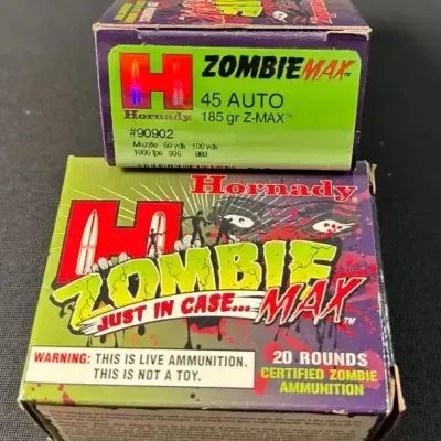 2 Boxes Hornady Zombie Max .45 Auto 185 gr Z-MAX Ammunition – 40 Rounds