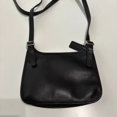 vintage Coach Mini Hippie crossbody bag in black leather