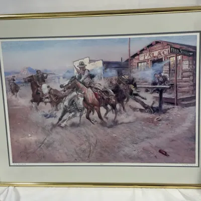 Charles Russell Signed Print 