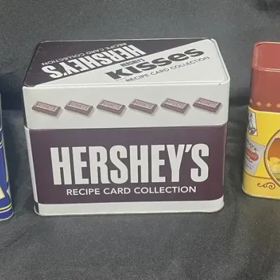 Vintage Hershey’s & Morton Salt Recipe Card Tins 