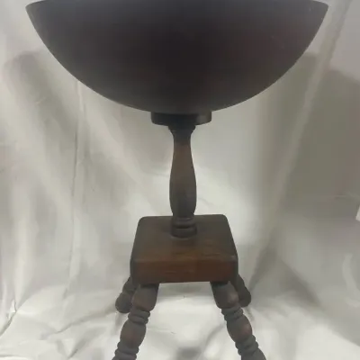 Vintage Wooden Yarn Bowl Stand 