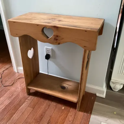Vintage Wooden Rectangular Console