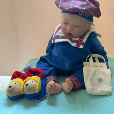 Large Seated Doll With Good Boy Hat