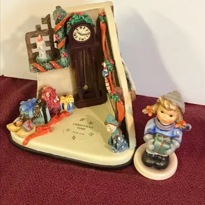 Christmas Time Platform And Figurine