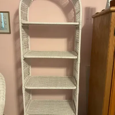 Tall Wicker Shelf