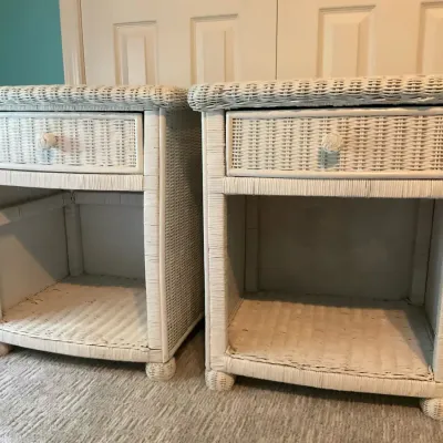 Pair Of Wicker Night Stands