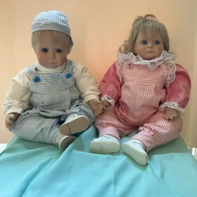 Pair Of Dolls From Lloyd Middleton Royal Vienna Collection
