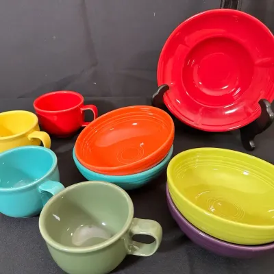 Fiesta Ware & Homer Laughlin Dinnerware | Colorful Bowls, Soup Bowls, Cups & Plate