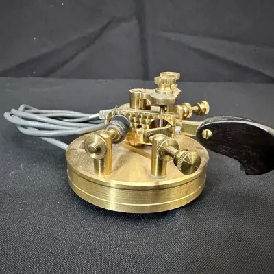 March Magnetic Paddle R-3A | Serial No. 031 | Brass Morse Code Key
