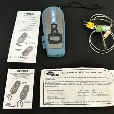 Cooper-Atkins Thermocouple Thermometer | Probe, Instructions & Calibration Certificate