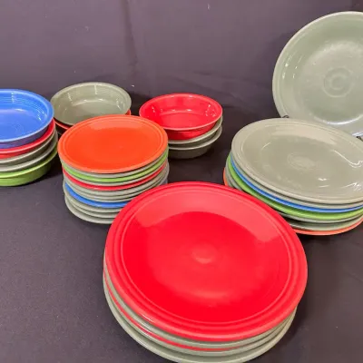 Fiesta Ware Dinner Set | Assorted Plates & Bowls | Colorful Mixed Set