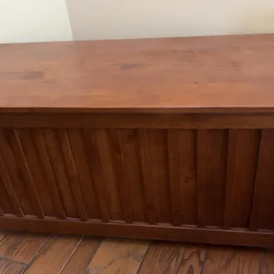 Mission Amish Solid Oak Toy Box | Craftsman Style Storage Chest