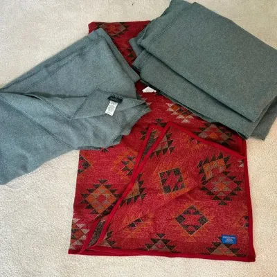 Pendleton Wool Blankets | Trio | Westland Wovens & Solid Gray Blankets