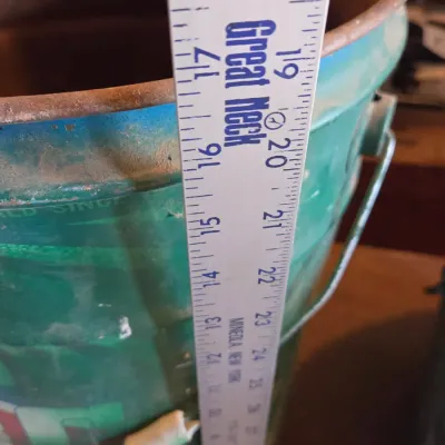 Two vintage metal buckets