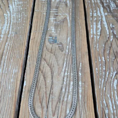 .925 marked herringbone necklace chain - thick chain