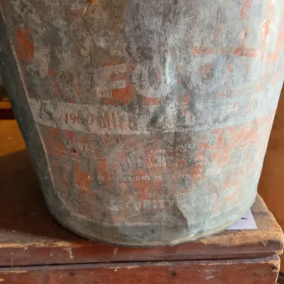 Two vintage metal buckets