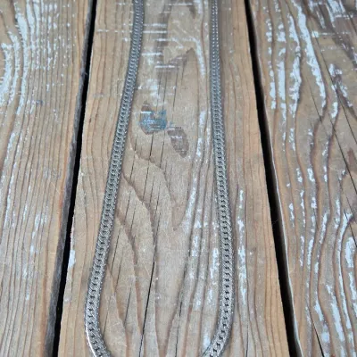 .925 marked herringbone necklace chain - thick chain