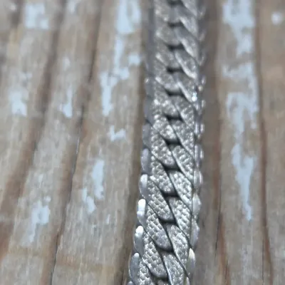 .925 marked herringbone necklace chain - thick chain