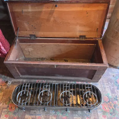 Rare Silex commercial 4-burner coffee brewer / range with storage box - appears complete!