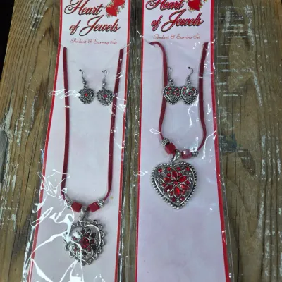 Two brand new Heart of Jewels Necklace with earrings set - Great Gift idea!